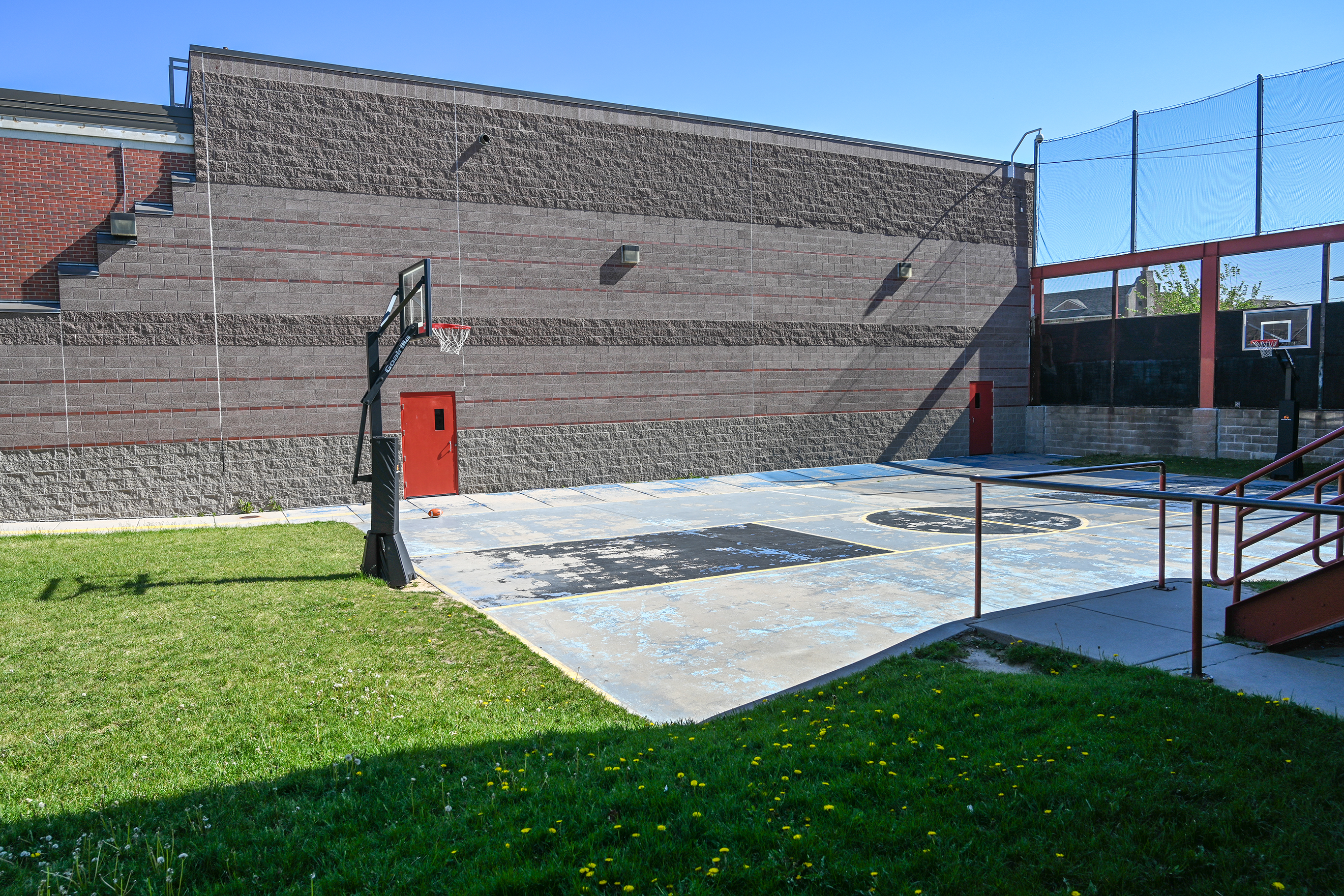 Outdoor basketball court and Gilliam Youth Services Center