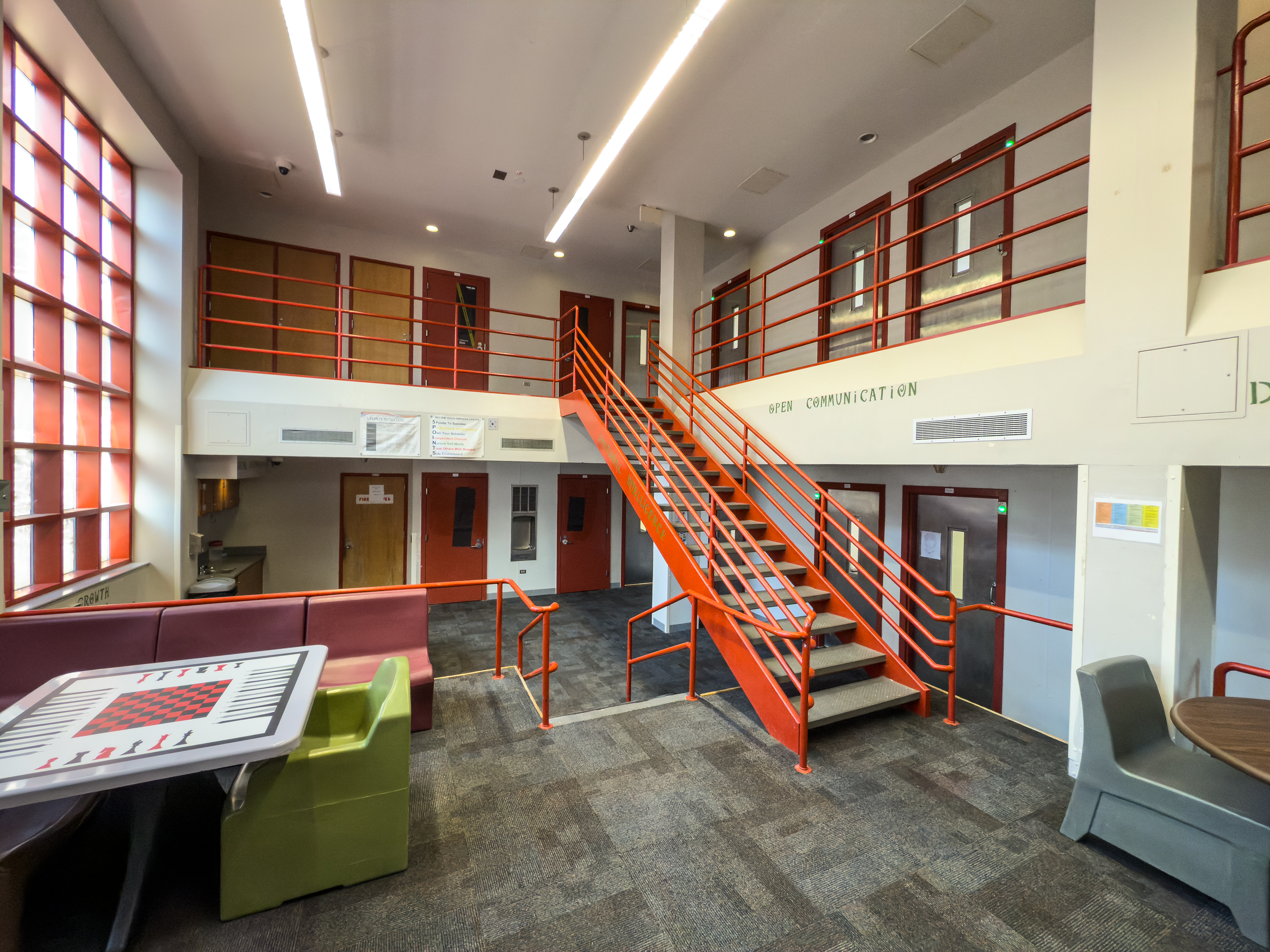 Gilliam Youth Services Center pod and stairway