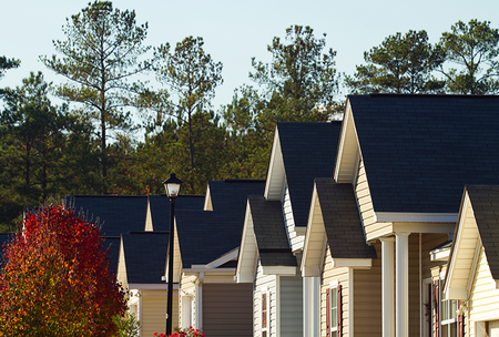 Photograph of a row of houses