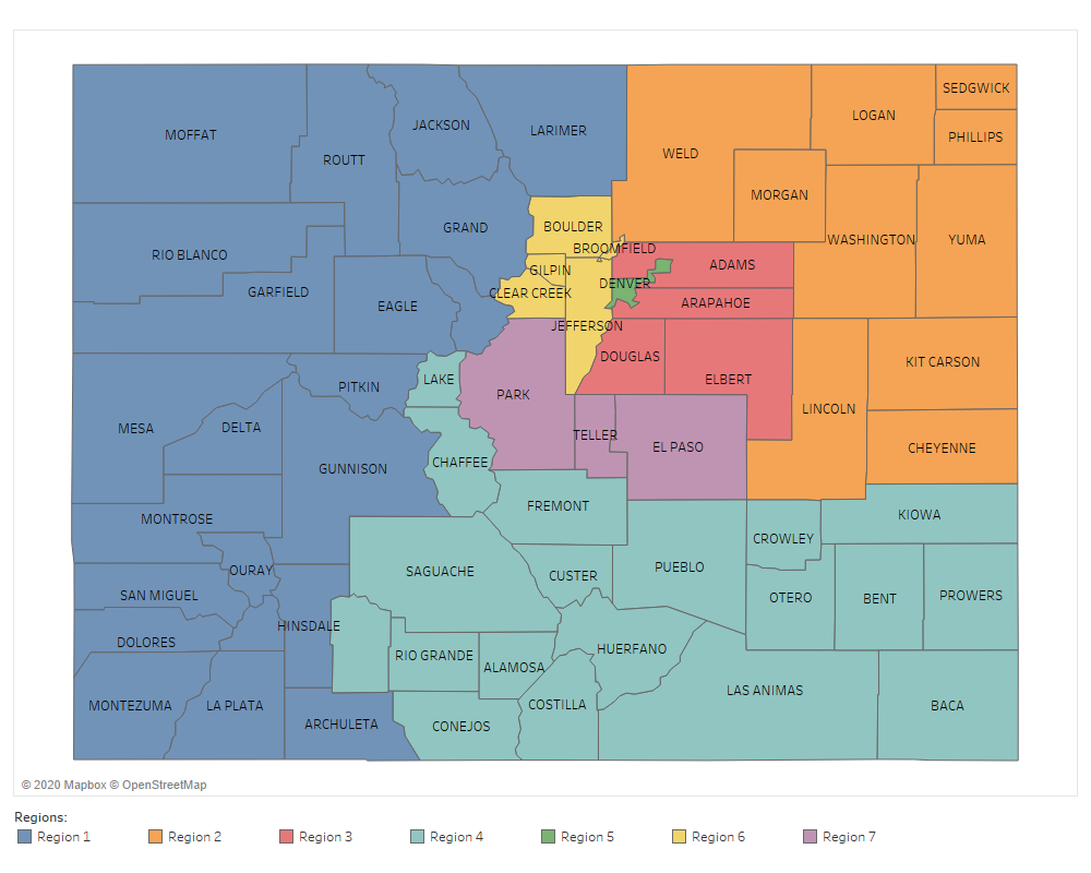 Map of regions